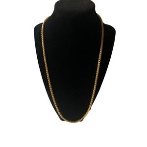 Avon “Golden Classics Braided Chain”Goldtone  necklace NIB